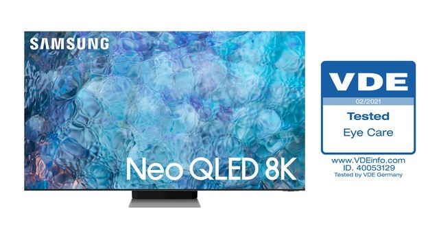 A Samsung 2021-es Neo QLED modelljei elnyerték a vezető mérnöki szervezet, a VDE Szemkímélő tanúsítványát