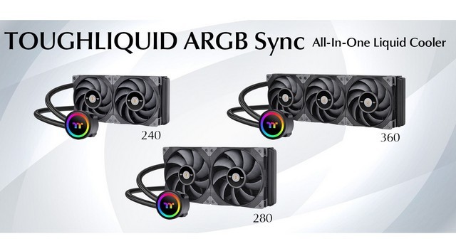 A Thermaltake bejelentette a TOUGHLIQUID 240/280/360 ARGB Sync All-In-One folyadékhűtések megjelenését