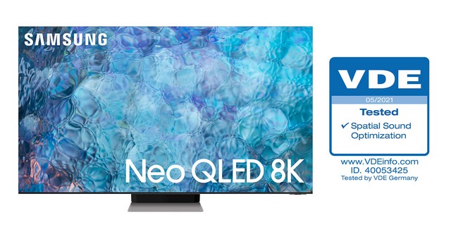 A Samsung Neo QLED televíziói elnyerték a VDE Optimalizált Térhangzás tanúsítványát